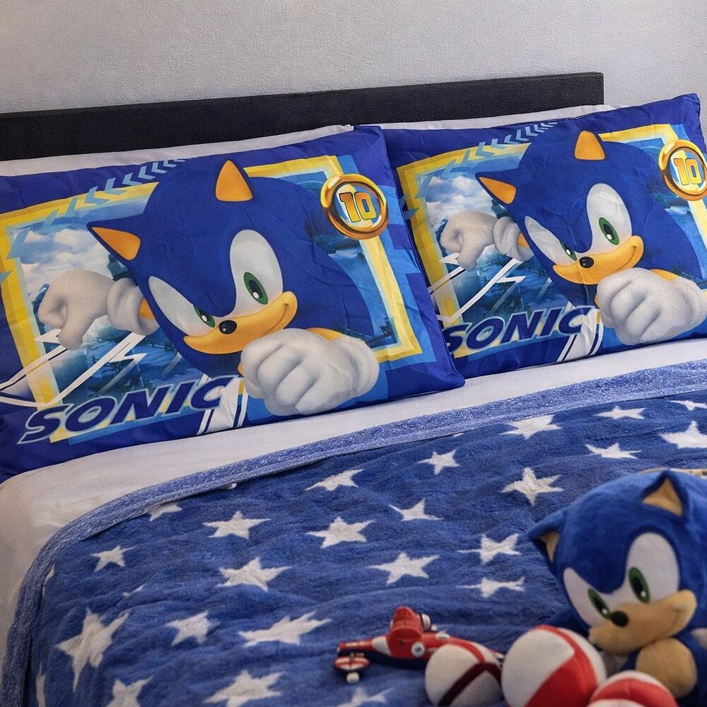 Sonic the Hedgehog Blue Pillowcase Set of 2